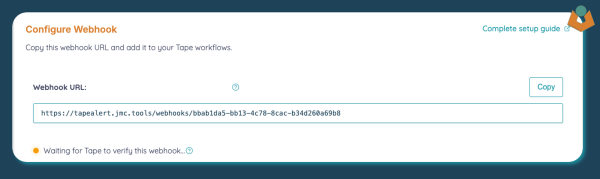 Copy webhook URL