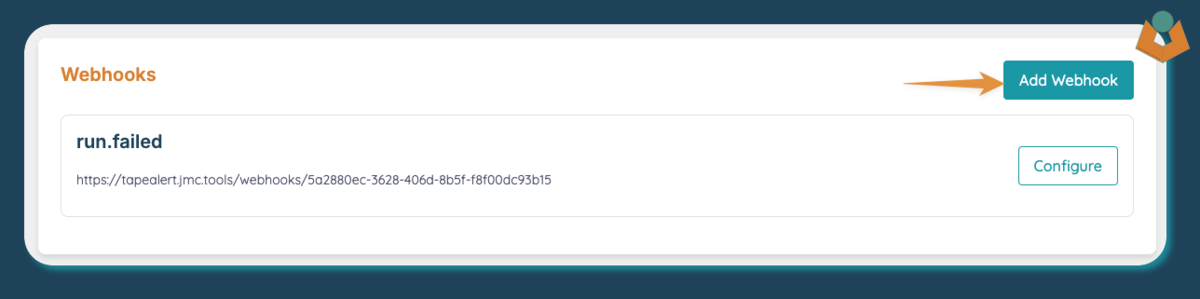 Add webhook button